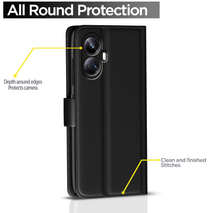 Realme 10 Pro Plus 5G Button mobile flip cover in black by Pikkme – photo 4