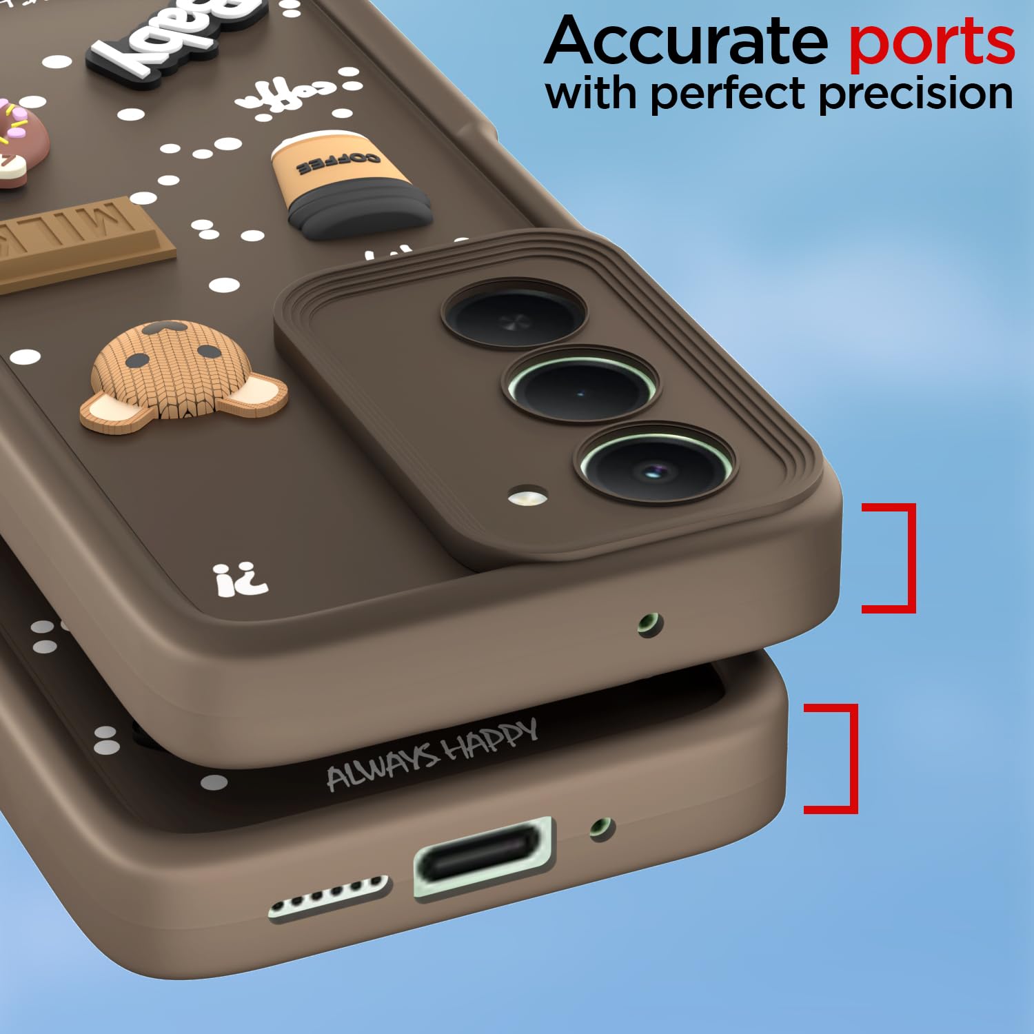 Pikkme Redmi 15 5G/3D brown mobile back cover – photo 4