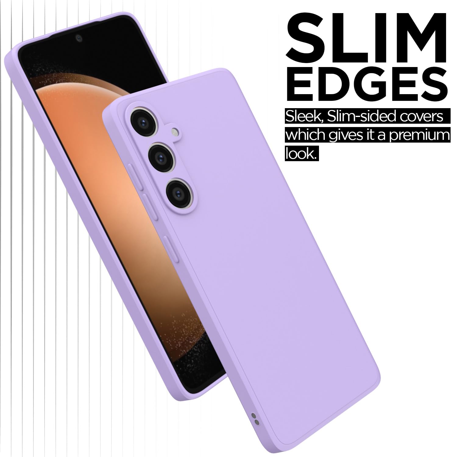 Samsung S23 FE 5G Liquid Silicone mobile back cover in purple by Pikkme – photo 3