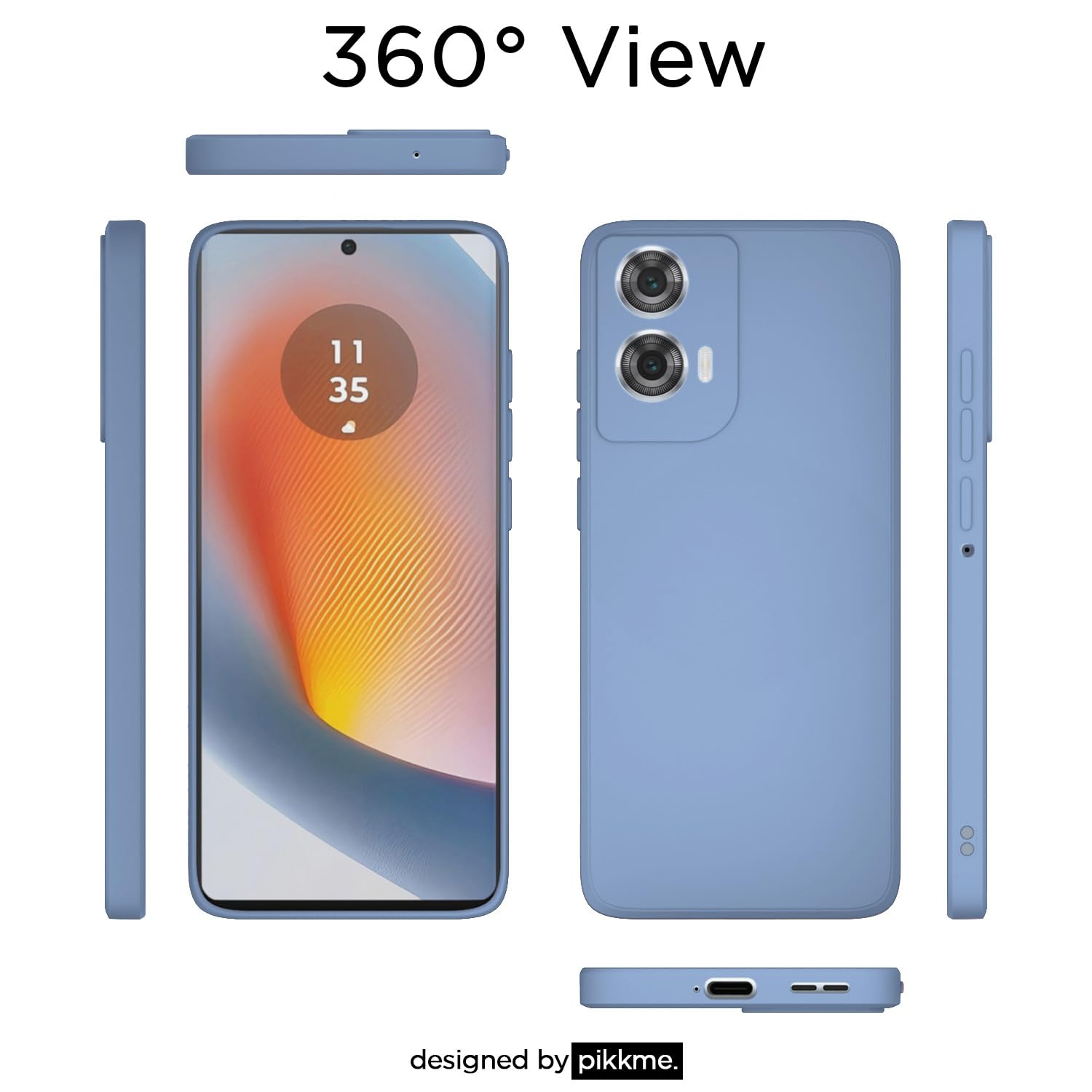 Aqua blue back cover for Moto Edge 50 Fusion/G96 5G – Pikkme – photo 4