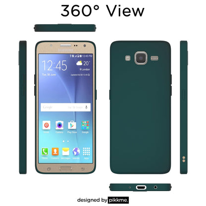 Pikkme Samsung Galaxy J7 2015 / J7 / J7 Nxt Soft Matte Silicone Shockproof Case (Green)