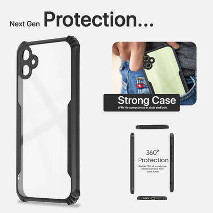 Samsung A05/M05/F05 Clear back cover in black by Pikkme – photo 6