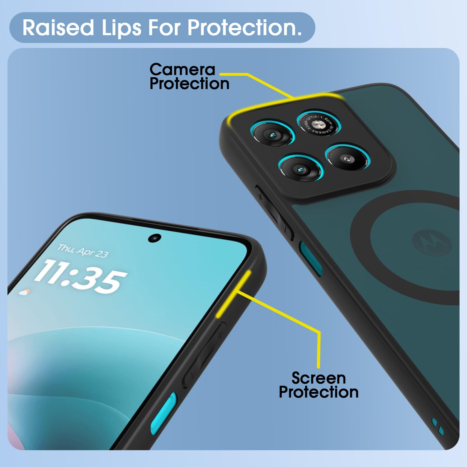 Black smoke mag-safe back cover for Moto G67 Power/G57 Power 5G – Pikkme – photo 4