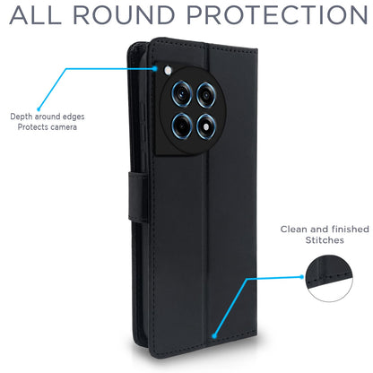Pikkme black Wallet mobile flip cover for OnePlus 12R 5G – photo 4