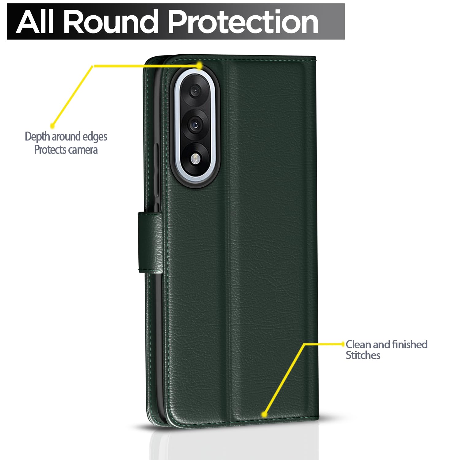 Pikkme OnePlus Nord 5 5G green mobile flip cover – photo 4