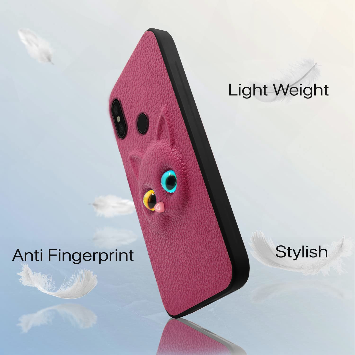 Pikkme pink Cat phone cover for Redmi Note 5 Pro – photo 2