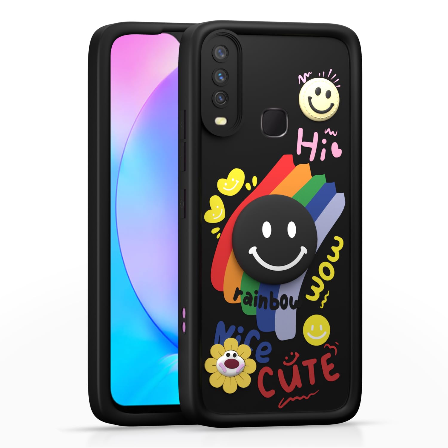 Pikkme Vivo Y12/Y15/Y17/U10 black mobile cover