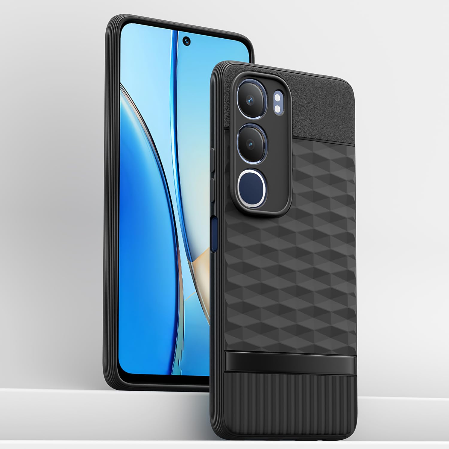 Pikkme Vivo Y19s / Vivo Y29 5G  Gencase Back Cover (Black)