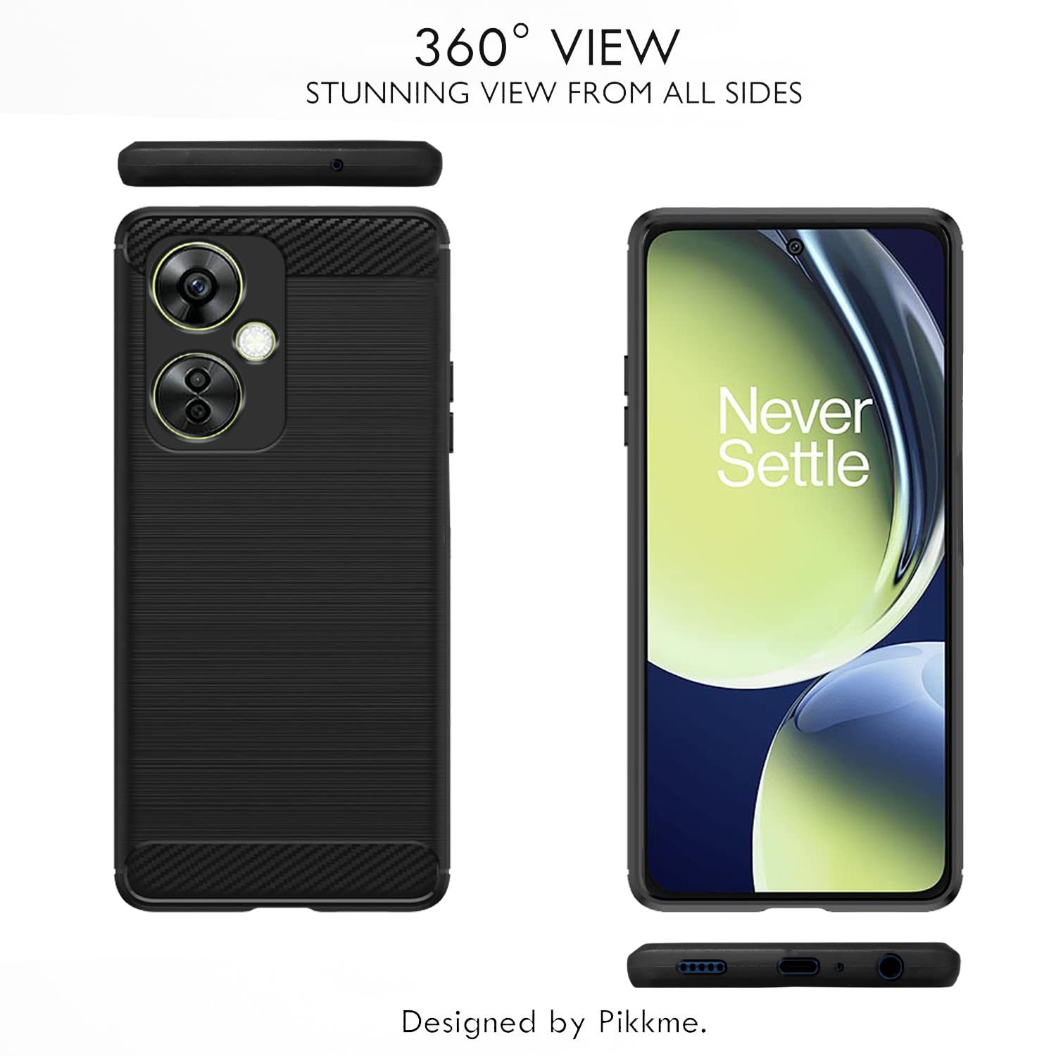 Black mobile back cover for OnePlus Nord CE 3 Lite 5G – Pikkme – photo 3