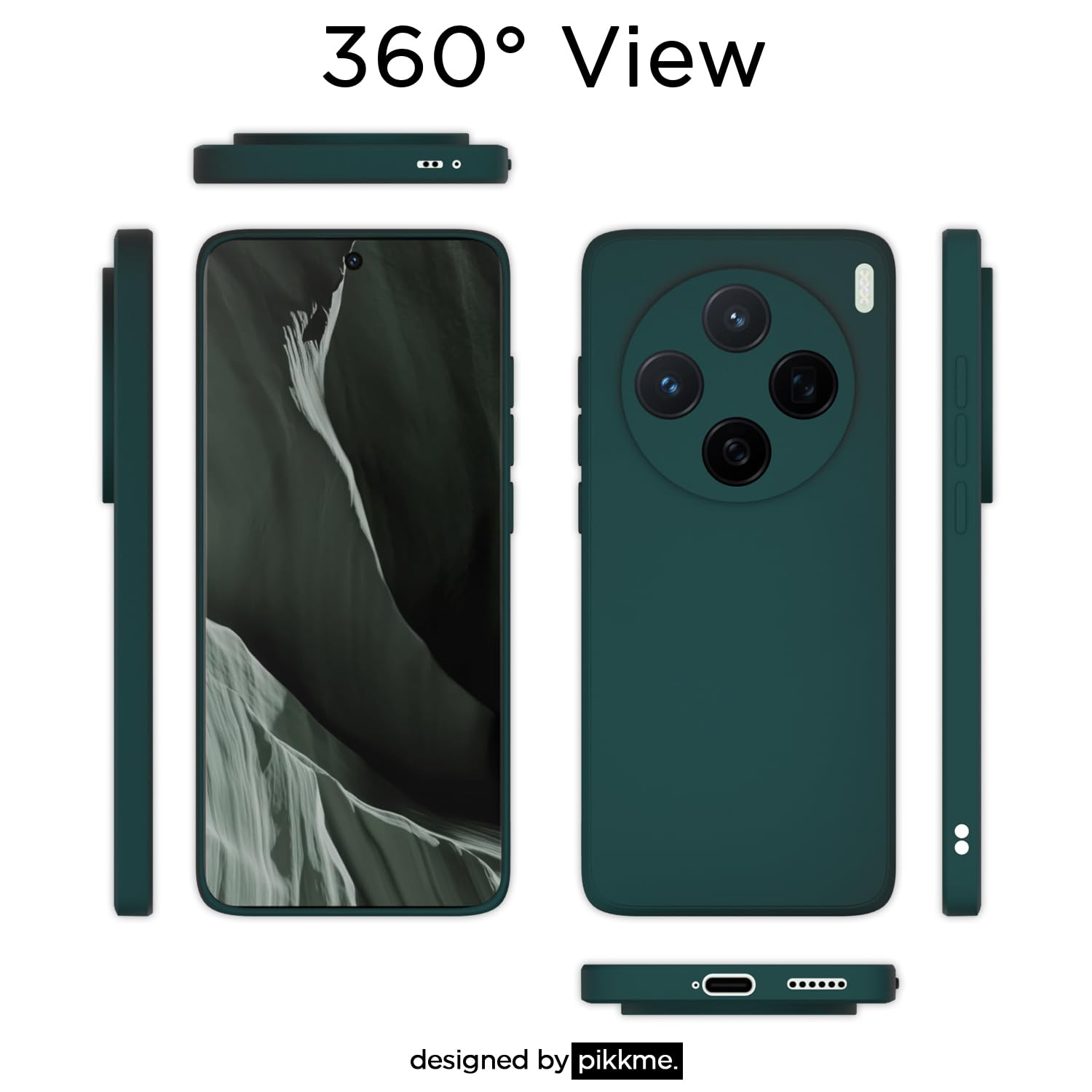 Pikkme Vivo X200 5G Matte green back cover – photo 4