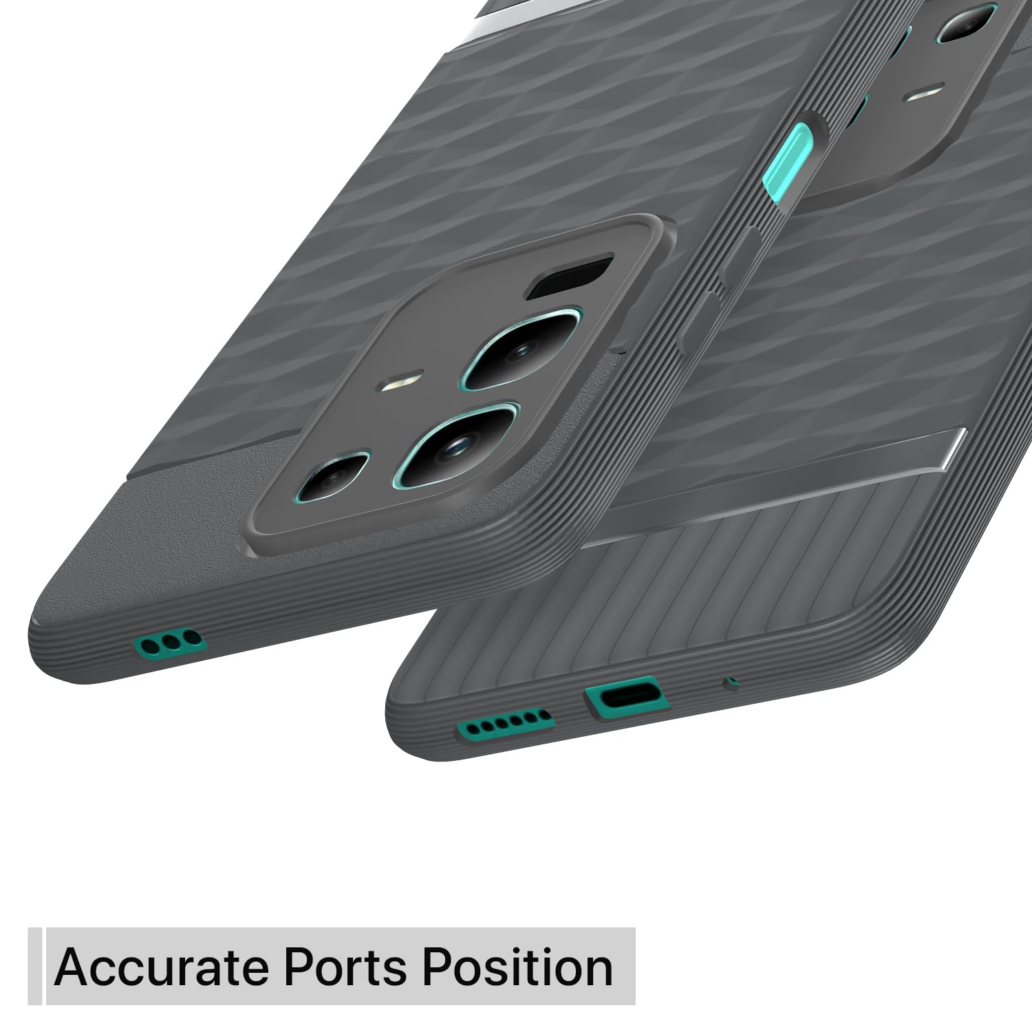 Pikkme Infinix Note 50x 5G Shockproof Soft Flexible Gencase Back cover (Grey)
