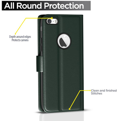 Pikkme iPhone 5 / 5s / Se Vintage Flip Cover (Green)