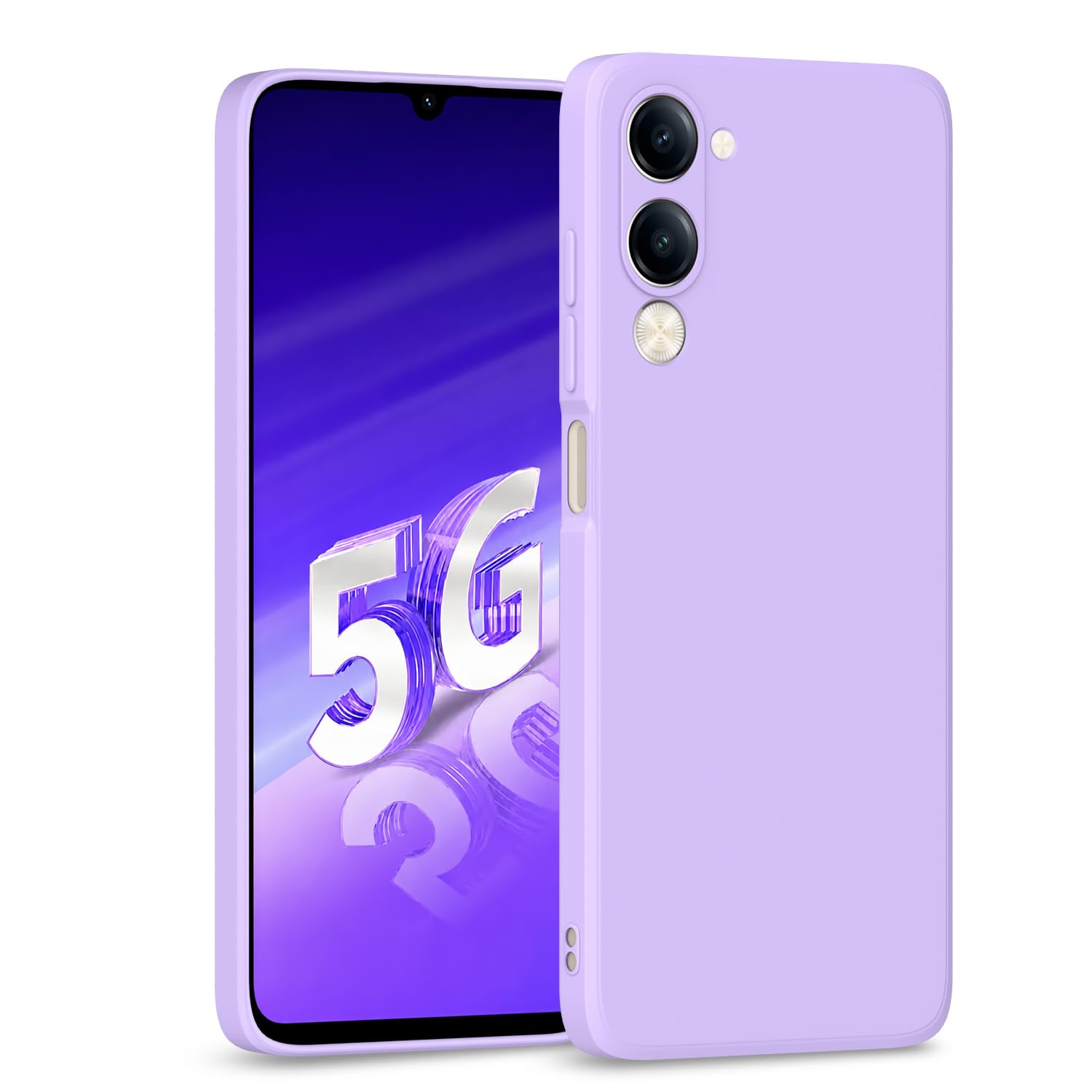 Pikkme purple Matte back cover for iQOO Z10 Lite 5G/Vivo T4 Lite 5G/Y19 5G/Y19e/Y04 4G/Y29s 5G