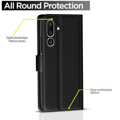Samsung M36 5G wallet flip cover in black by Pikkme – photo 4