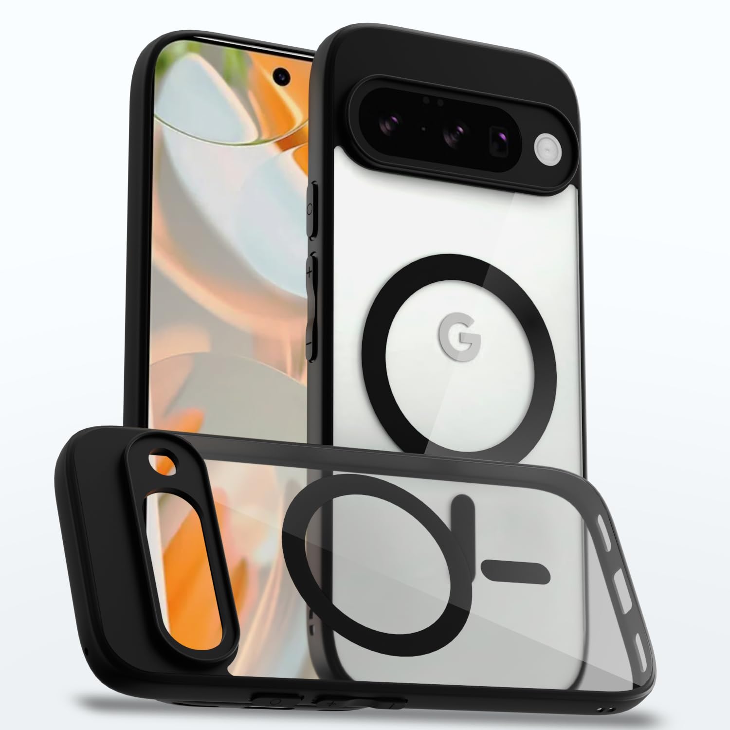 Google Pixel 10 5G MagSafe mobile back cover in black mag-safe by Pikkme