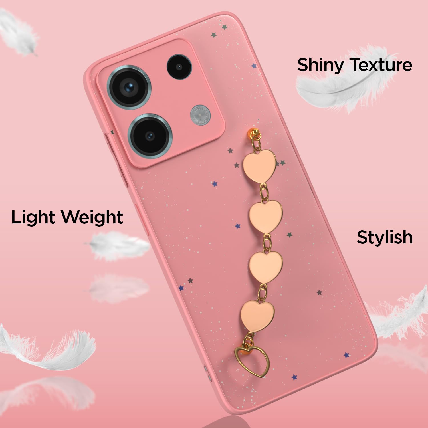 Redmi Note 13 Pro 5G Chain phone cover in pink by Pikkme – photo 4