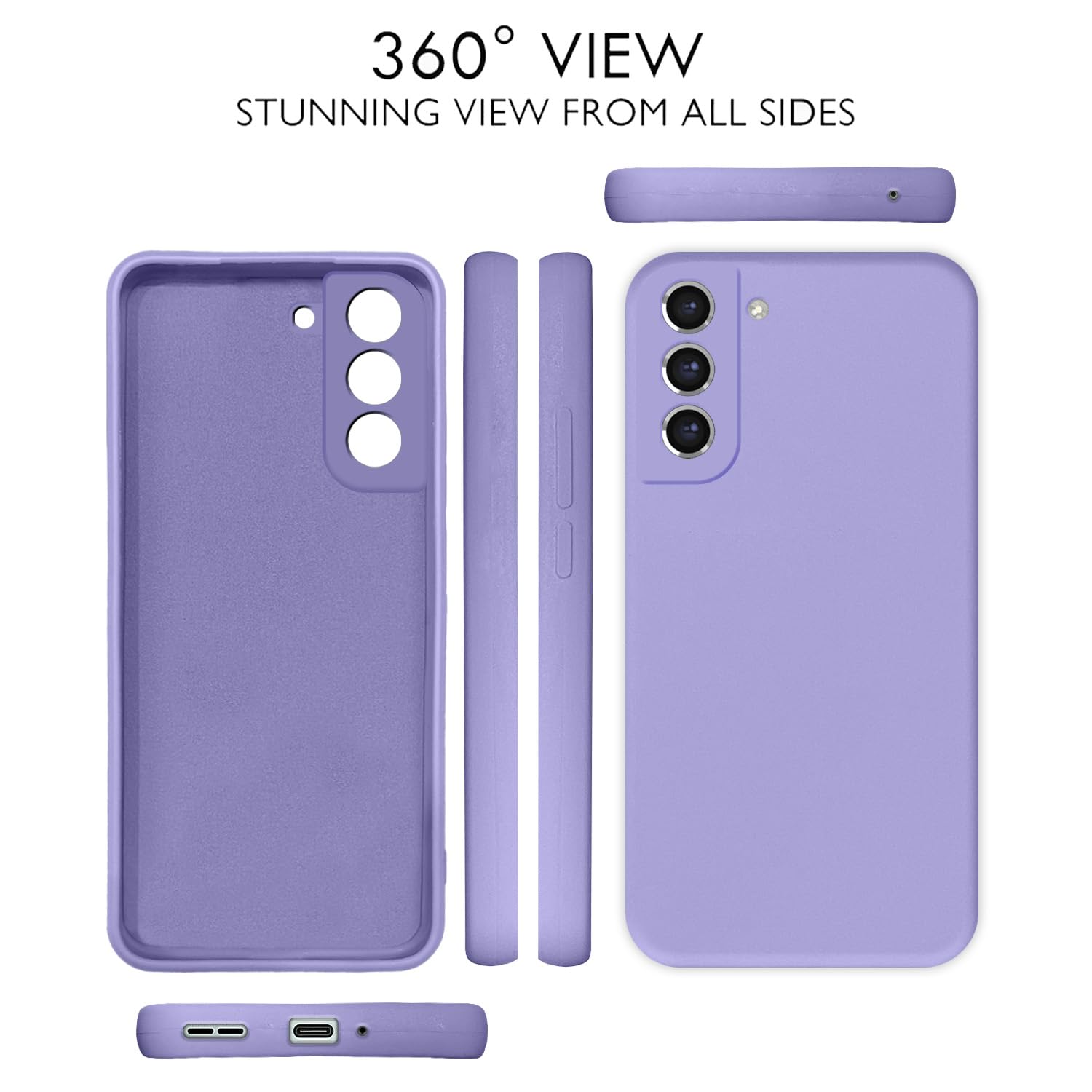 Pikkme Samsung Galaxy S21 FE 5G Soft Matte Silicone Shockproof Case | Purple