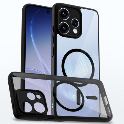 Black mag-safe MagSafe mobile back cover for Oppo Reno 15/Reno 15C 5G – Pikkme