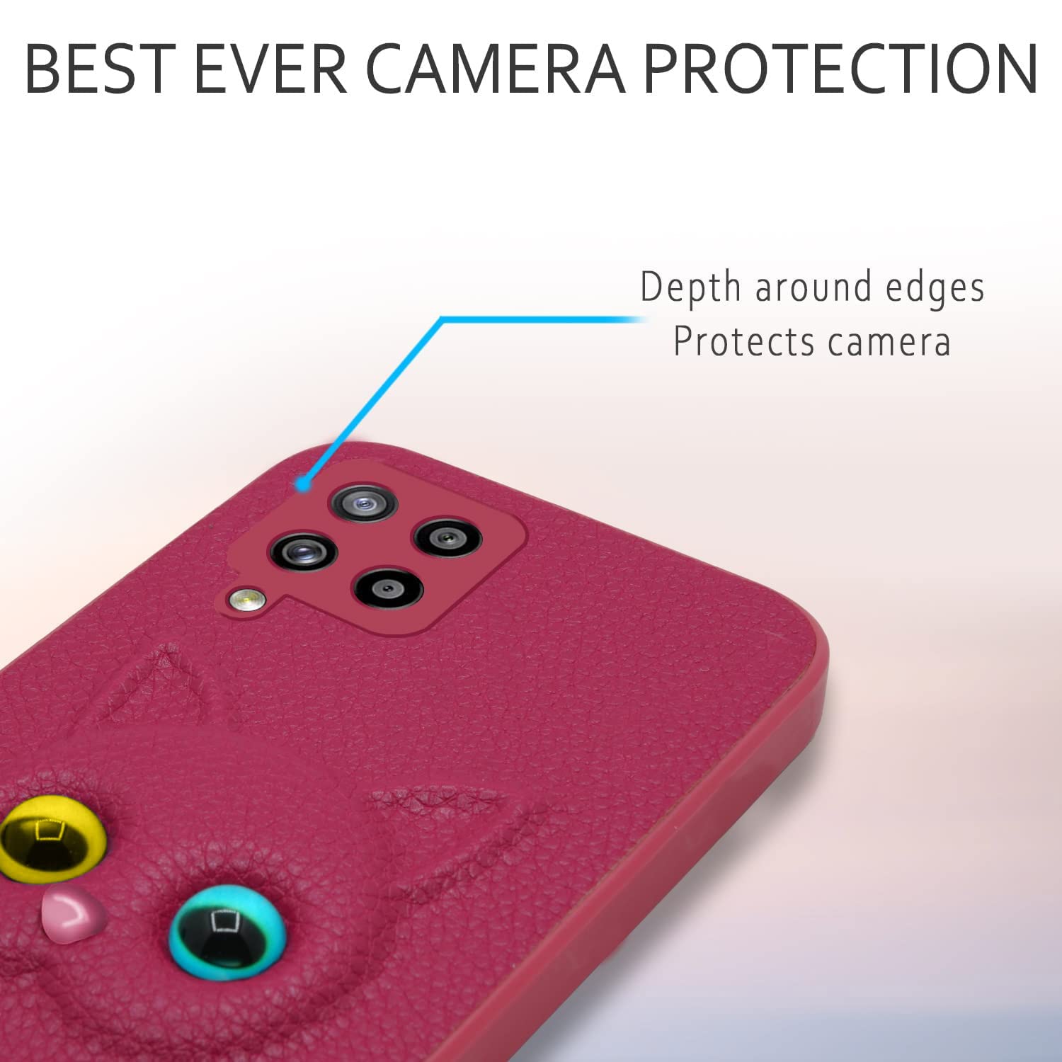 Pikkme Samsung Galaxy M32 Prime / M32 4G Kitty Back Cover (Pink)