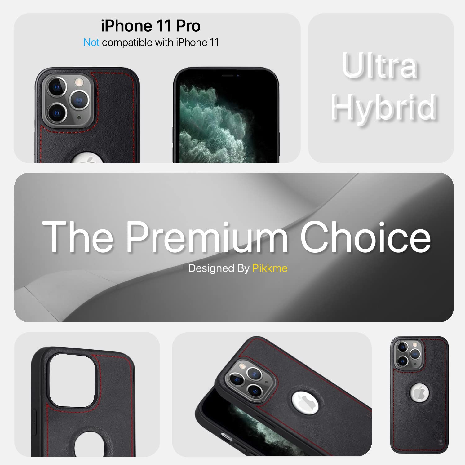 Pikkme black Leather mobile back cover for iPhone 11 Pro – photo 3