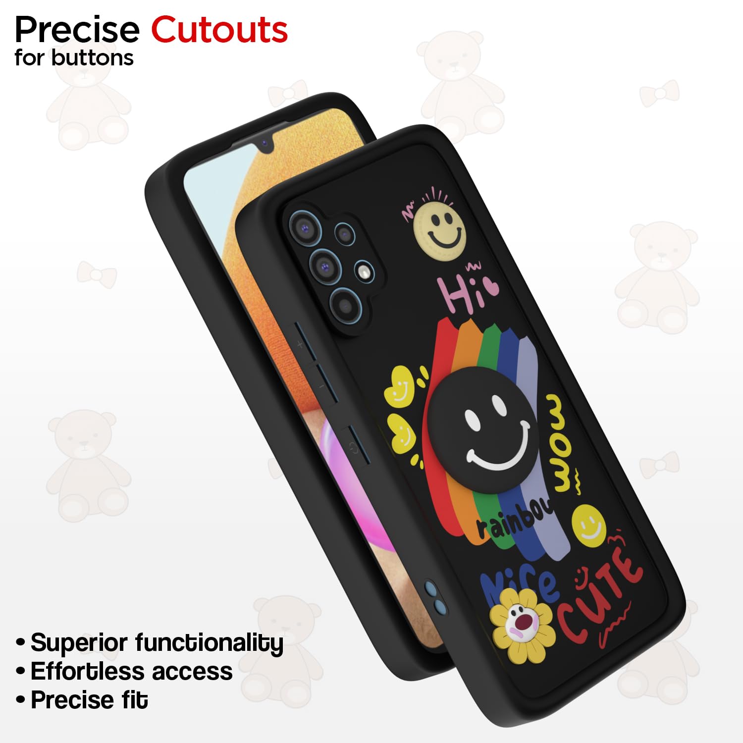 Black Soft Silicone phone cover for Samsung A32 4G – Pikkme – photo 6