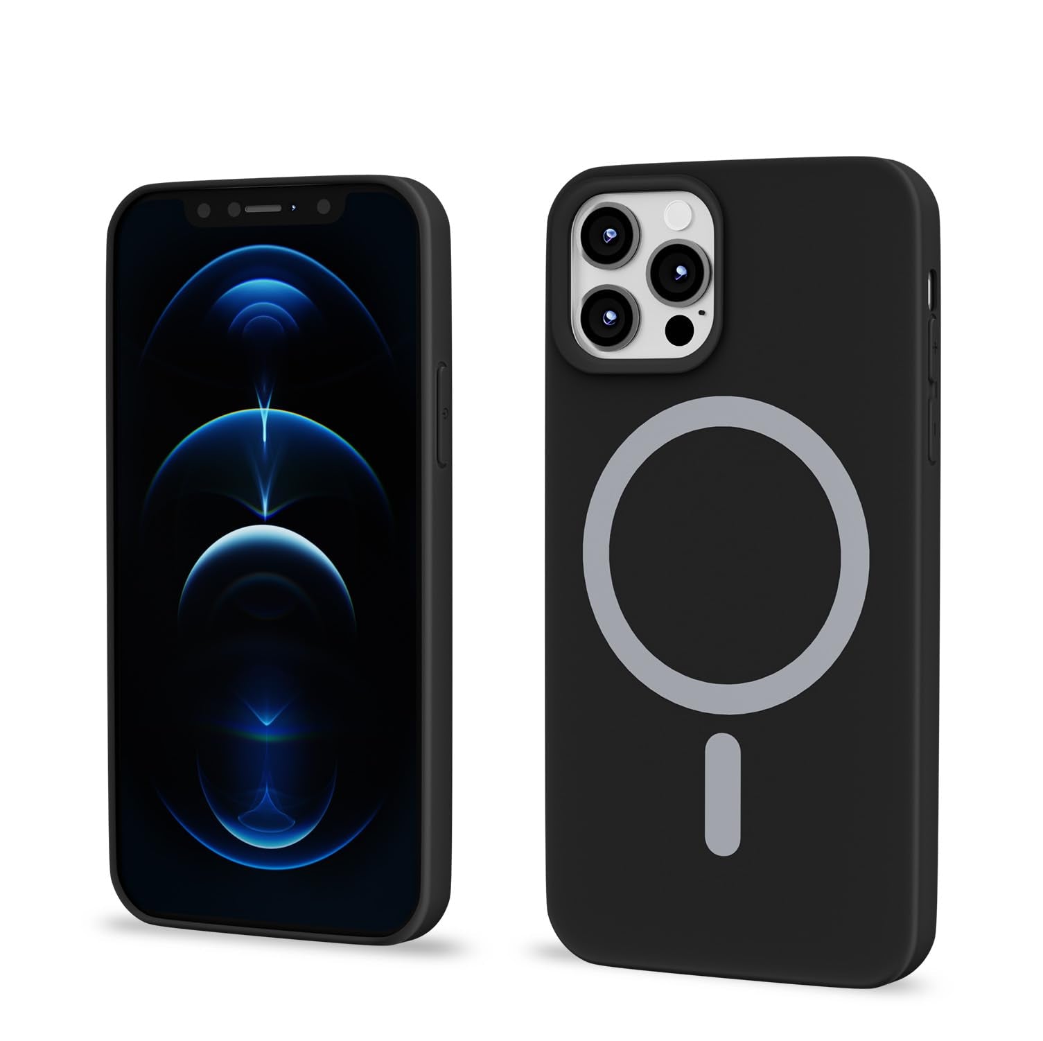 Pikkme black Soft Silicone phone cover for iPhone 12 Pro Max