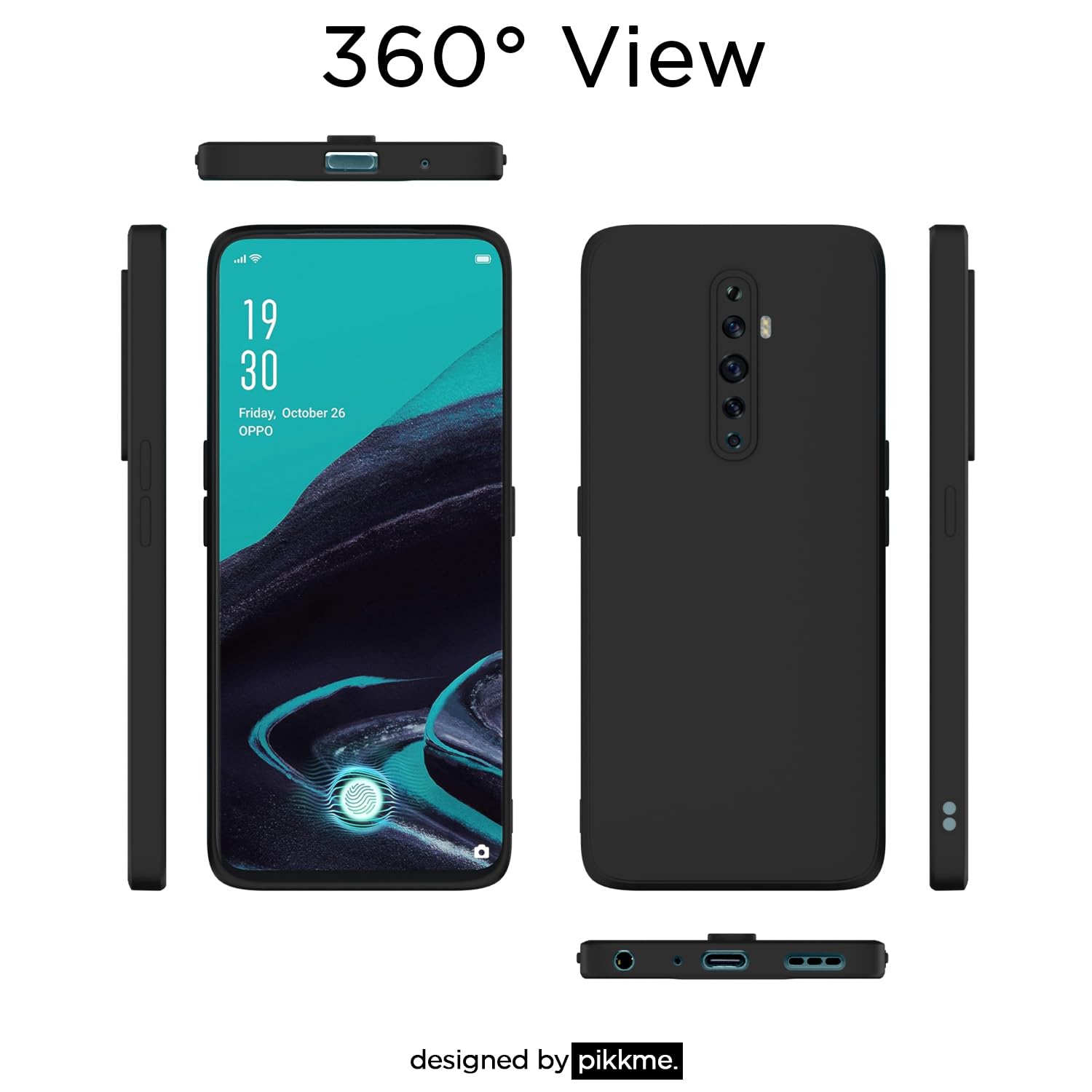 Black mobile back cover for Oppo Reno 12F 5G – Pikkme – photo 4