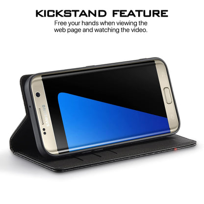 Samsung S7 Edge flip case in black by Pikkme – photo 5