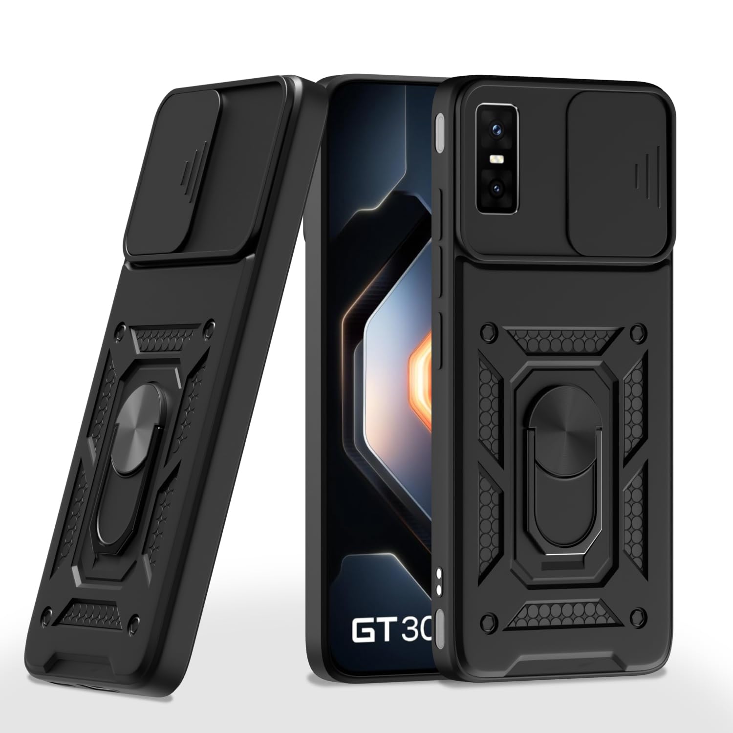 Pikkme black back cover for Infinix GT 30 Pro 5G/360