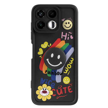 Realme 16T 5G Smile Rainbow mobile back cover in black by Pikkme – photo 7