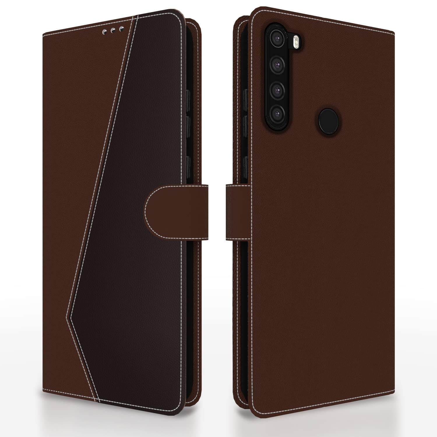 Pikkme brown & coffee Magnetic flip case for Redmi Note 8