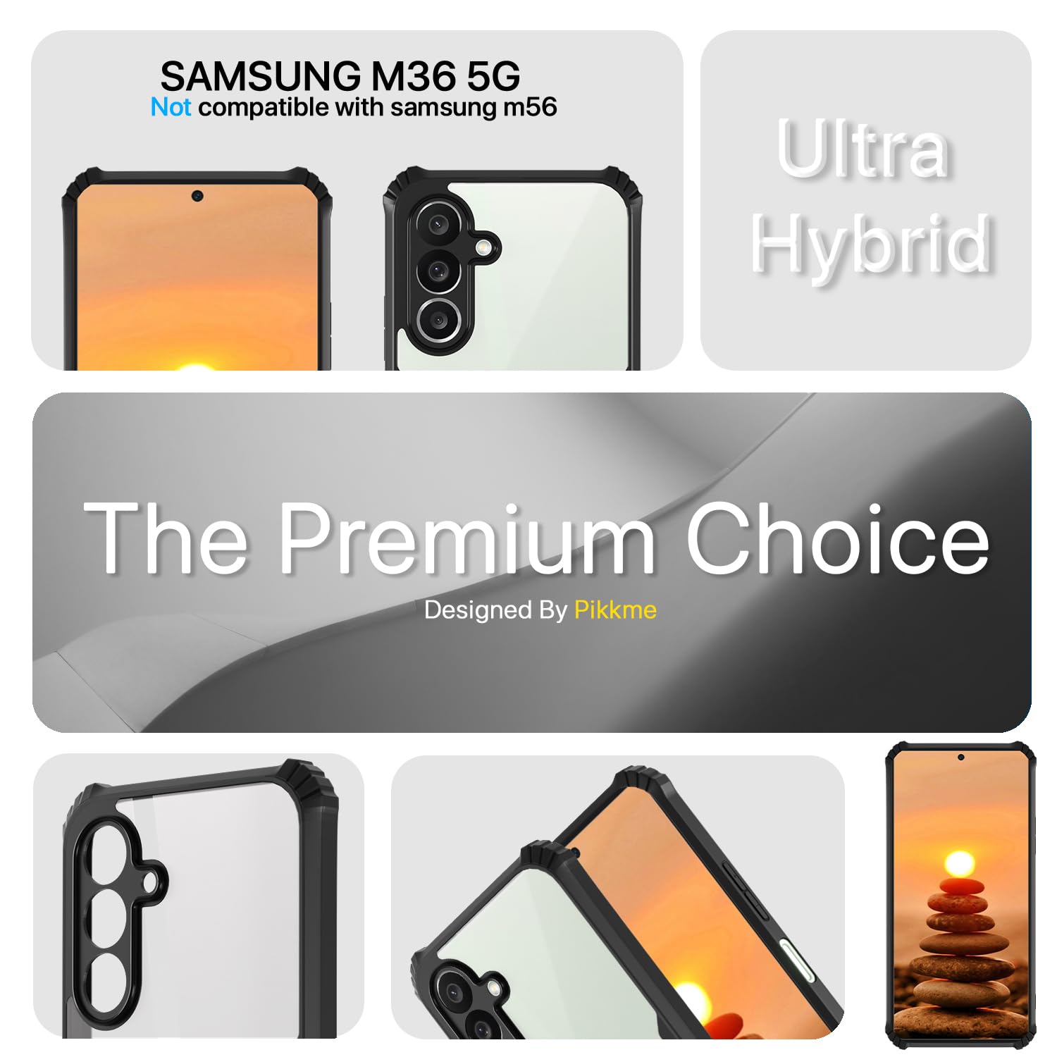 Black mobile cover for Samsung M36 5G Ultra – Pikkme – photo 2