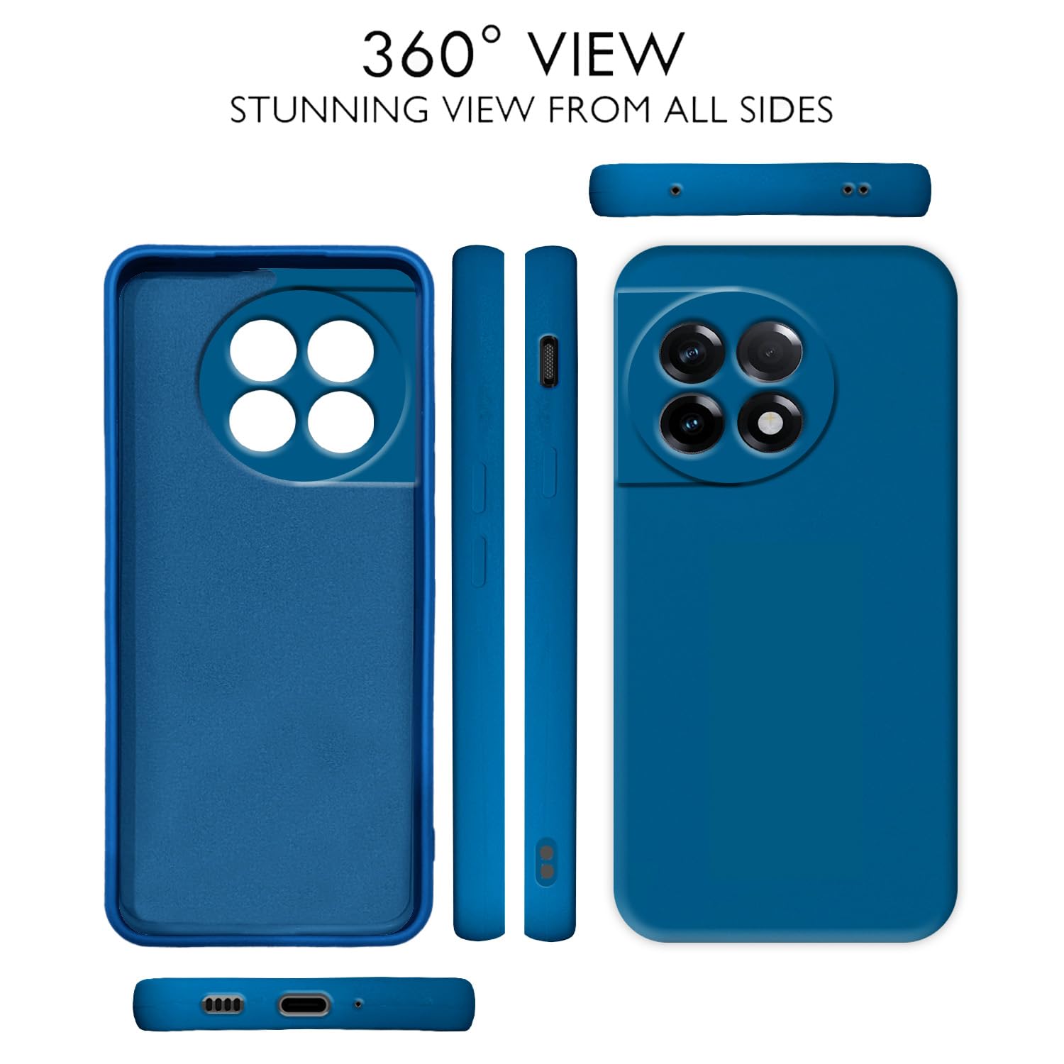 Pikkme OnePlus 11R 5G Liquid Silicone blue back cover – photo 2