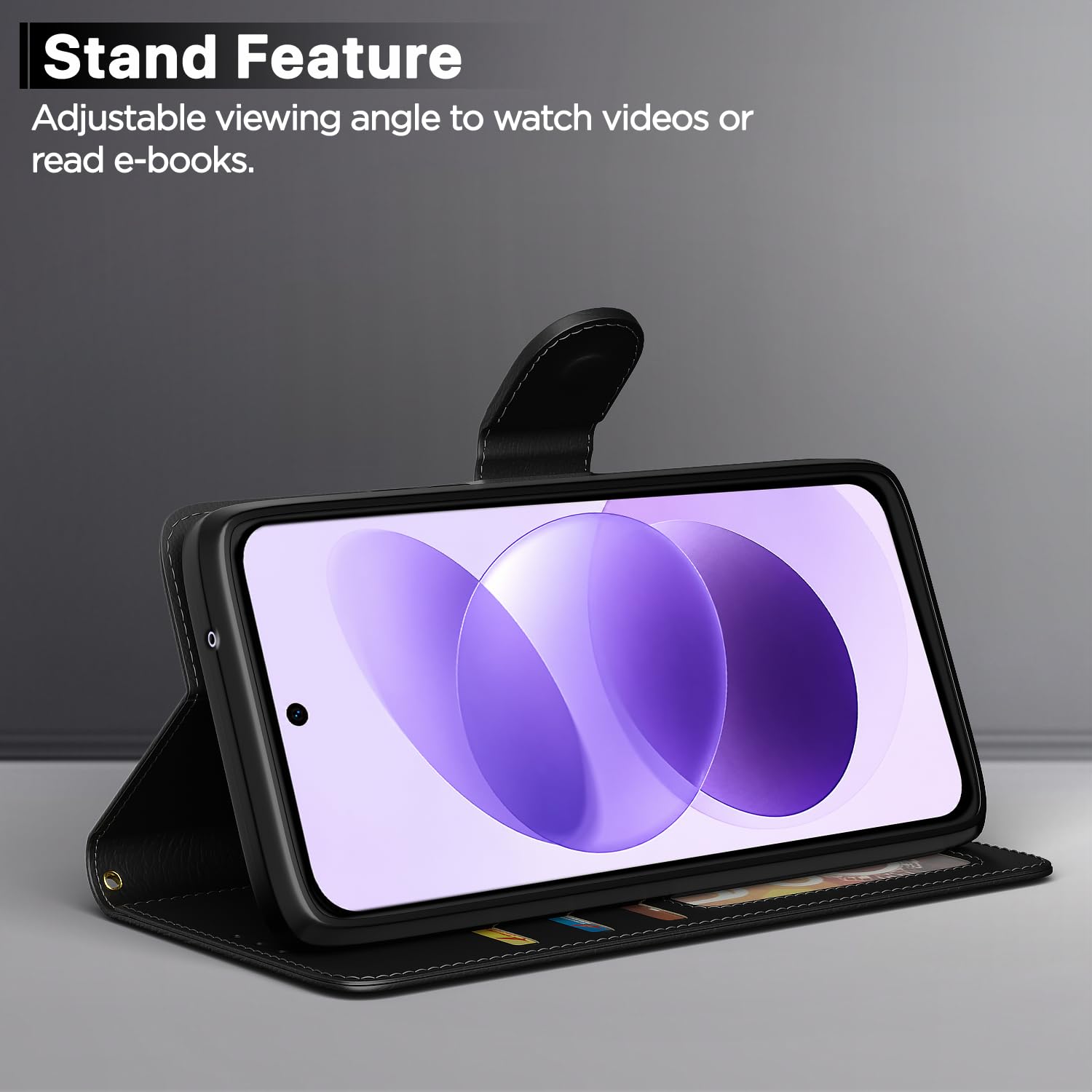 Redmi Note 17 5G mobile flip cover in black by Pikkme – photo 3