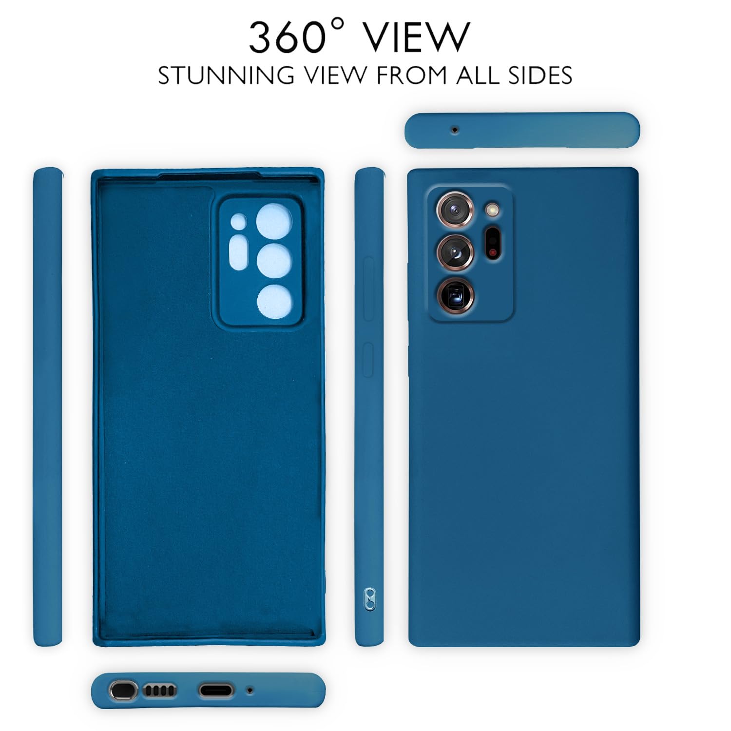 Pikkme Samsung Galaxy Note 20 Ultra 5G Liquid Silicone Back Cover | Blue