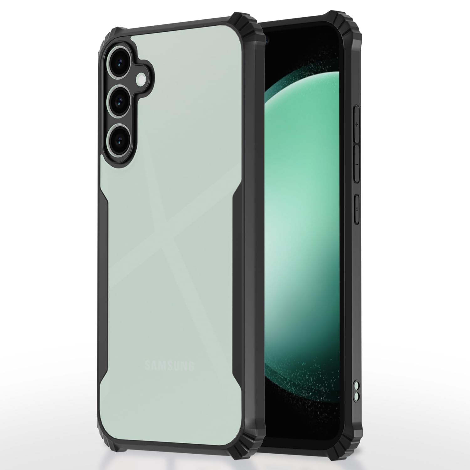 Samsung S24 FE 5G Clear back cover in black by Pikkme