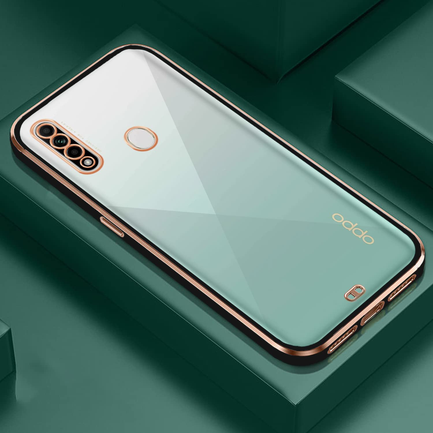 Oppo A31 Chrome mobile back cover in black by Pikkme – photo 6