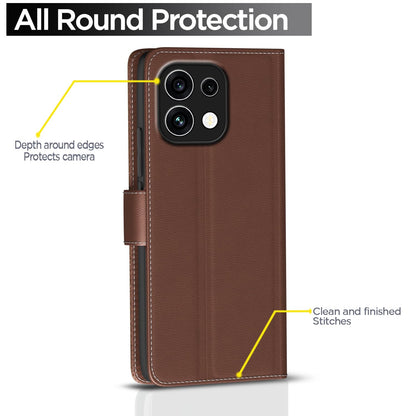 Pikkme tan Wallet mobile flip cover for Oppo Reno 16c 5G – photo 4