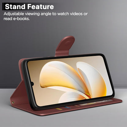 Pikkme brown Wallet mobile flip cover for Realme P4 Lite 4G – photo 3