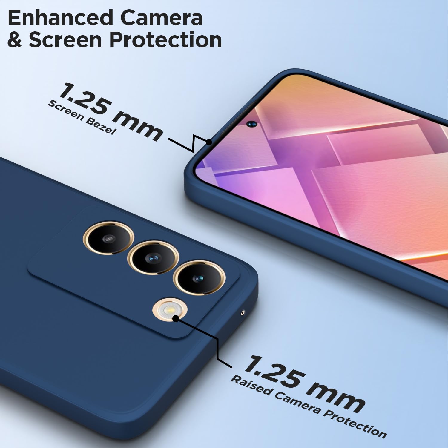 Pikkme Vivo T3/Y200e 5G Matte blue mobile back cover – photo 6
