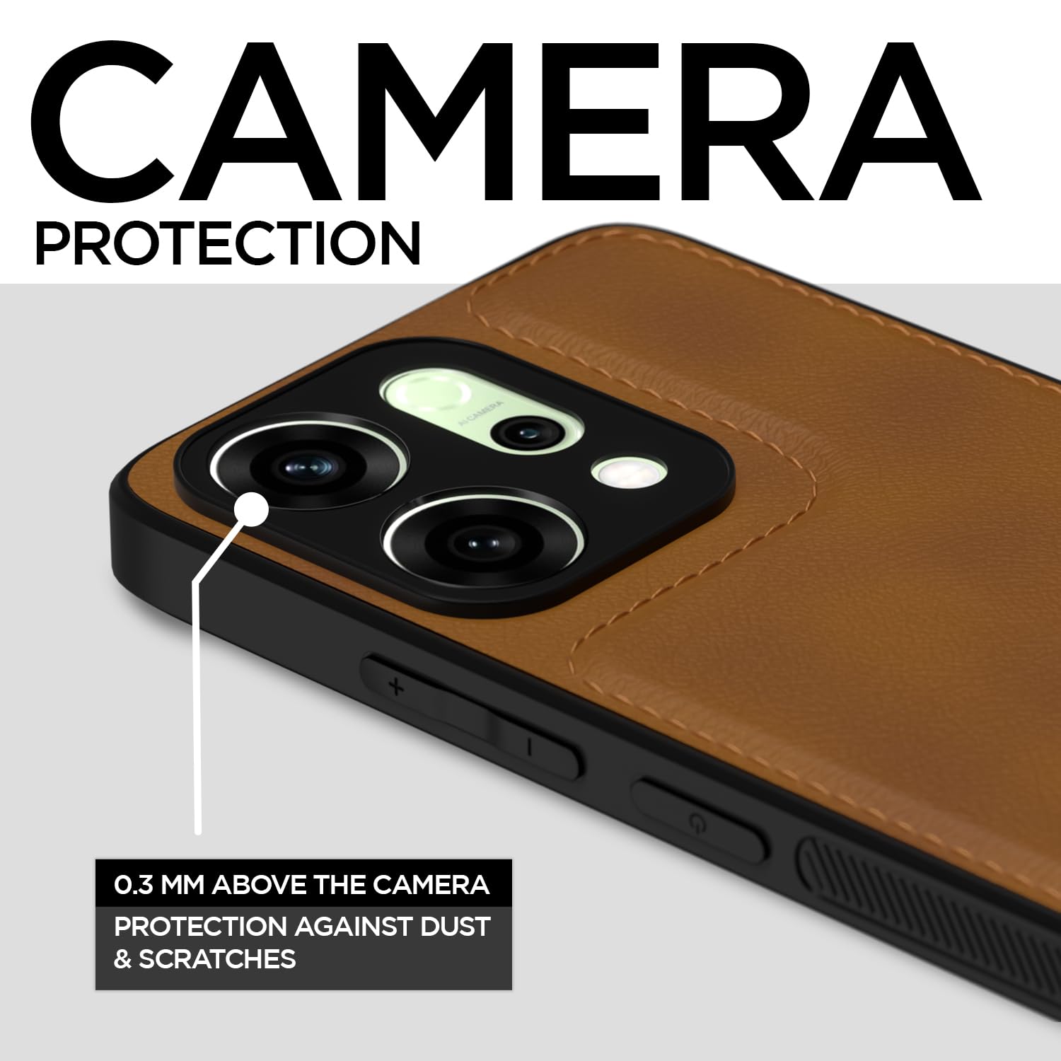 Oppo Reno 14 5G mobile back cover in brown by Pikkme – photo 3