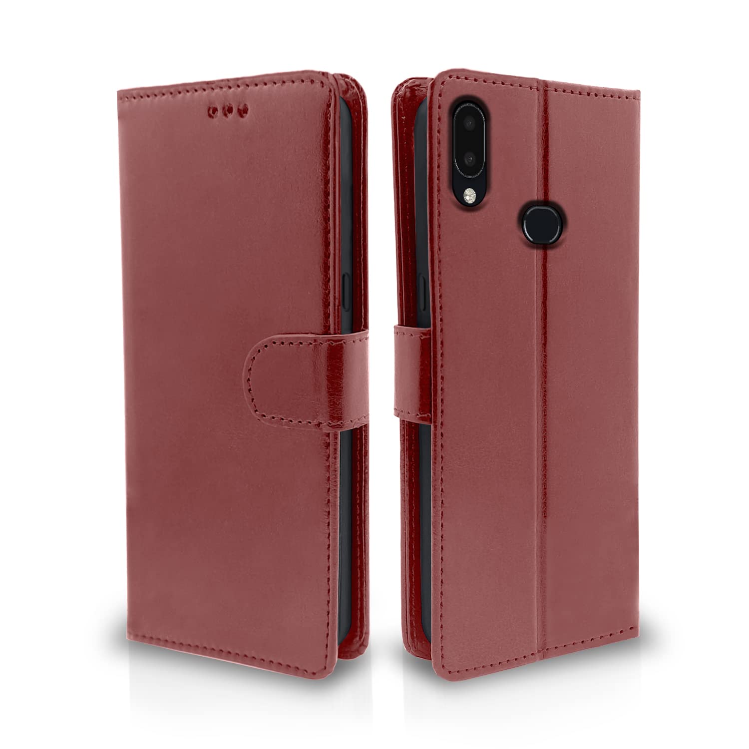 Pikkme Samsung A10s brown mobile flip cover