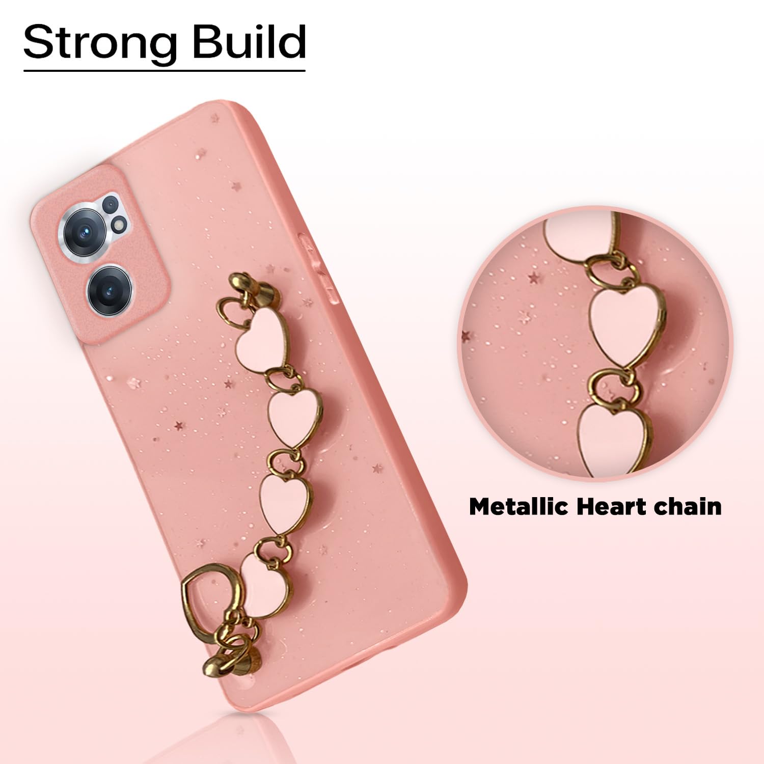 Pikkme OnePlus Nord CE 2 5G Chain pink mobile back cover – photo 7