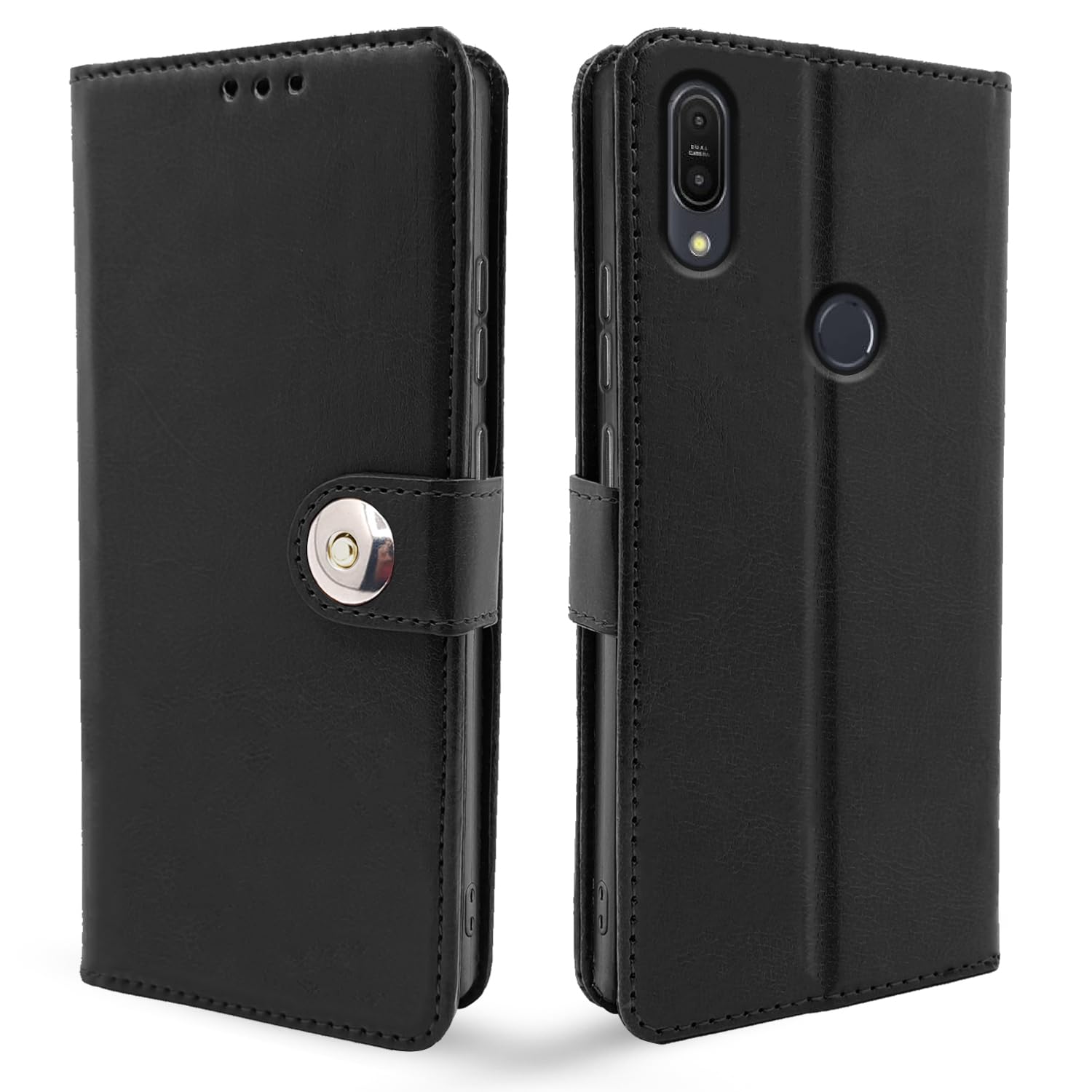 Pikkme Asus Wallet button black wallet flip cover