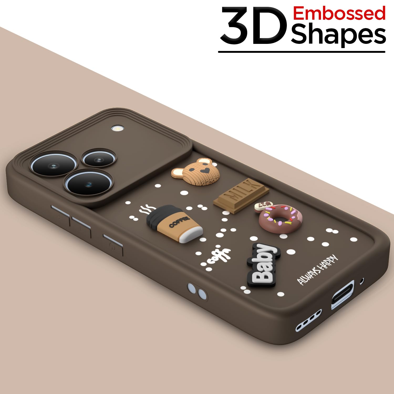 Pikkme brown Silicone back cover for Realme P4 5G/3D – photo 3