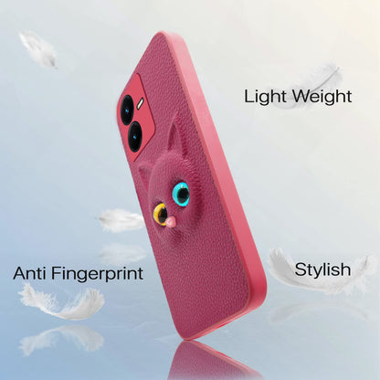Pikkme Vivo Y22 Kitty Back Cover (Pink)