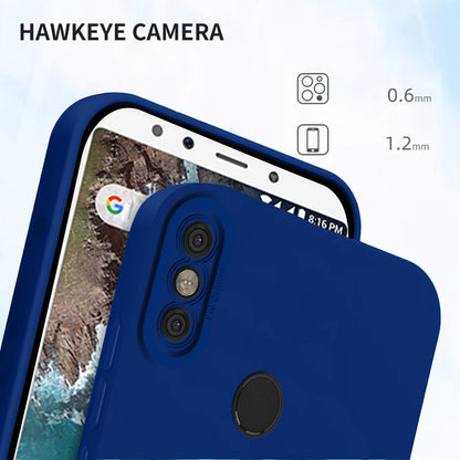 Pikkme Mi A2 Liquid Silicone Back Cover | Blue