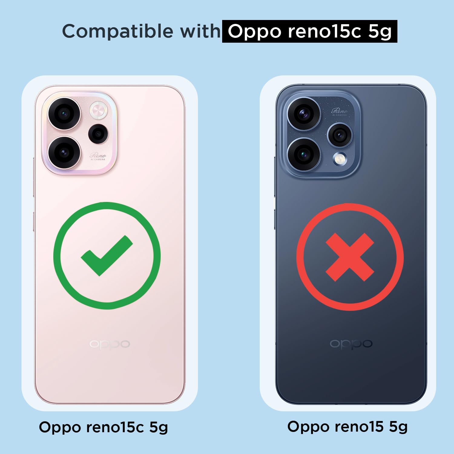 Pikkme transparent PC-TPU phone cover for Oppo Reno 15C 5G – photo 4