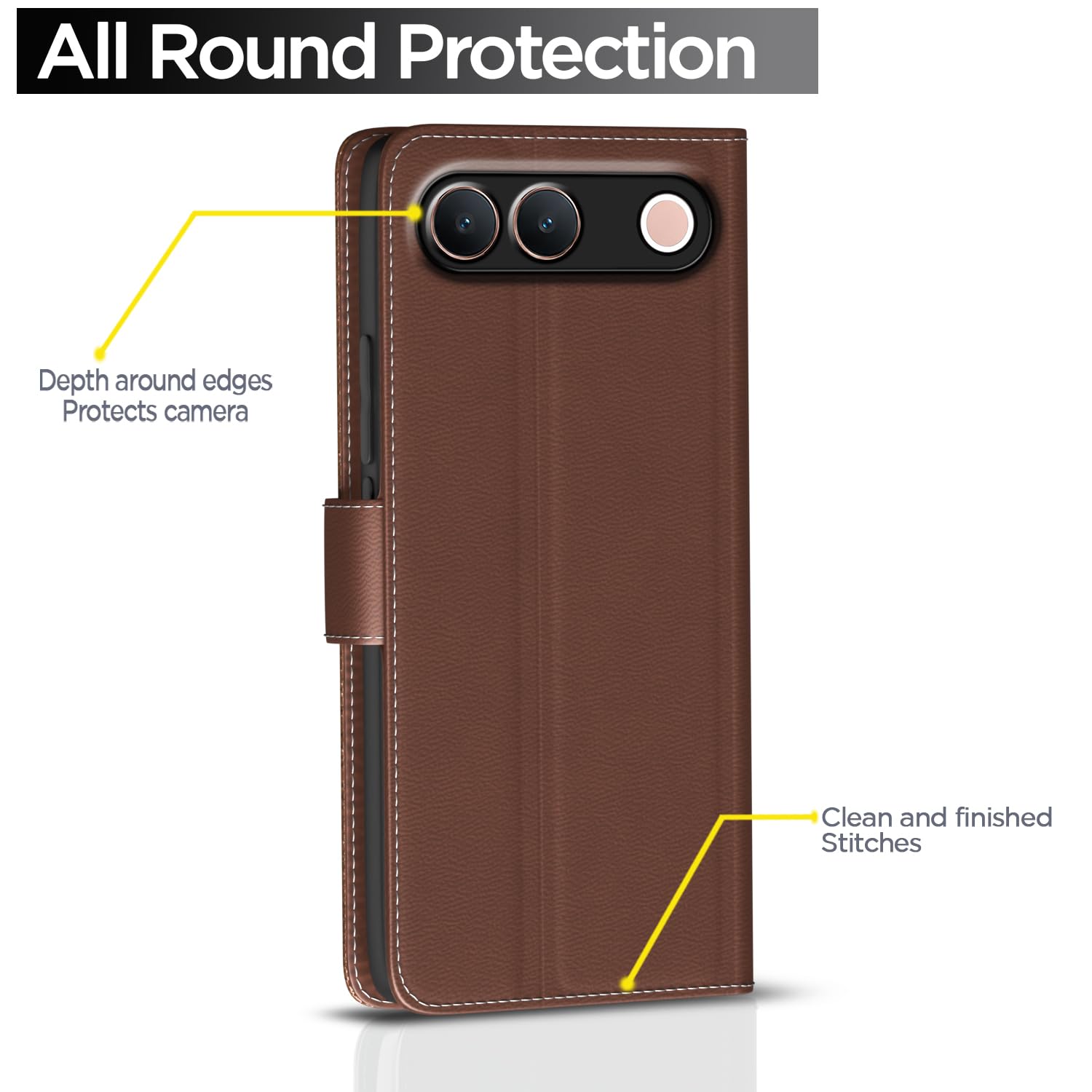 Tan Wallet flip case for Vivo S2 5G – Pikkme – photo 4