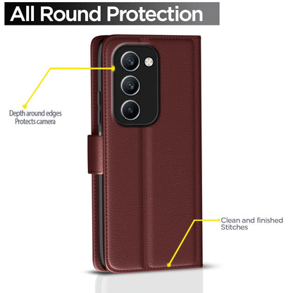 Realme P4 Lite/C83 5G mobile flip cover in brown by Pikkme – photo 4